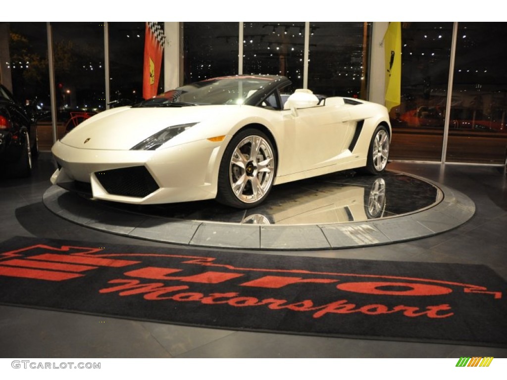2010 Gallardo LP560-4 Spyder - Bianco Monocerus / Blu Scylla photo #3