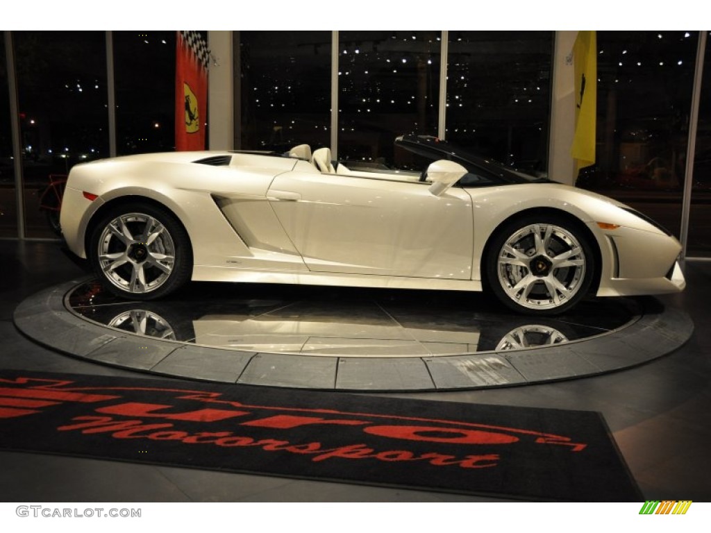 2010 Gallardo LP560-4 Spyder - Bianco Monocerus / Blu Scylla photo #19
