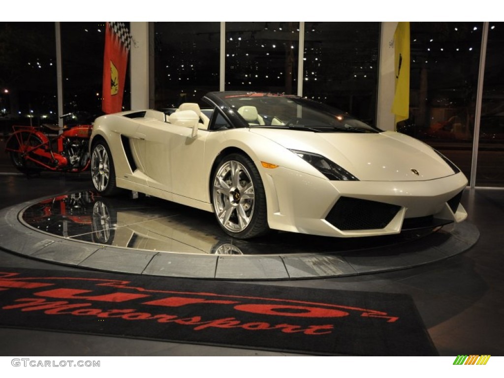 2010 Gallardo LP560-4 Spyder - Bianco Monocerus / Blu Scylla photo #22
