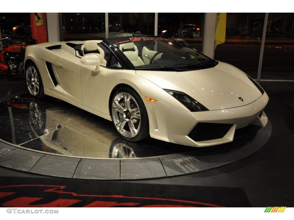 2010 Gallardo LP560-4 Spyder - Bianco Monocerus / Blu Scylla photo #23