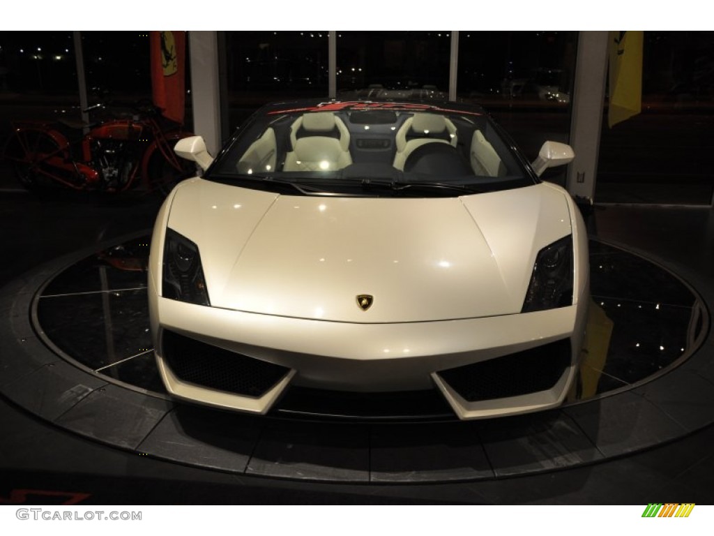 2010 Gallardo LP560-4 Spyder - Bianco Monocerus / Blu Scylla photo #26