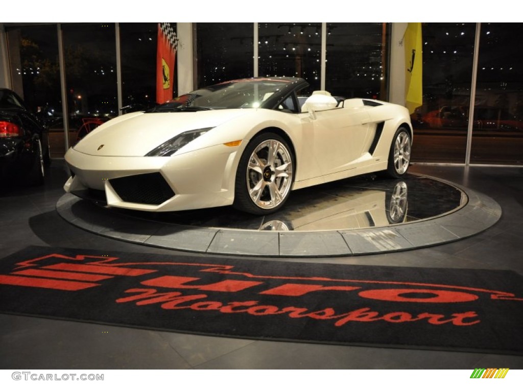 2010 Gallardo LP560-4 Spyder - Bianco Monocerus / Blu Scylla photo #28