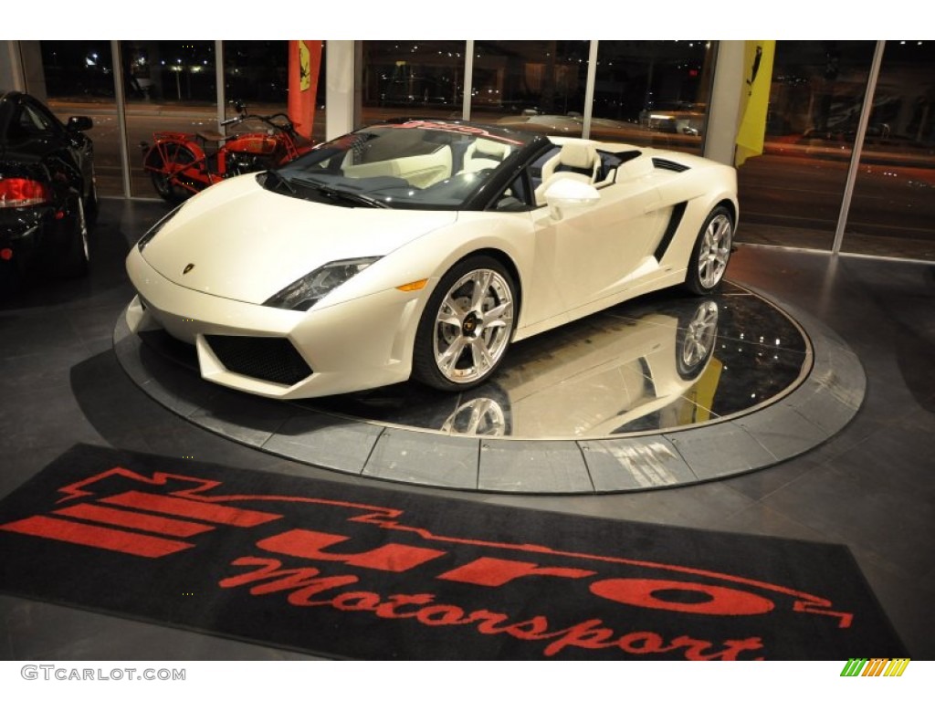 2010 Gallardo LP560-4 Spyder - Bianco Monocerus / Blu Scylla photo #29