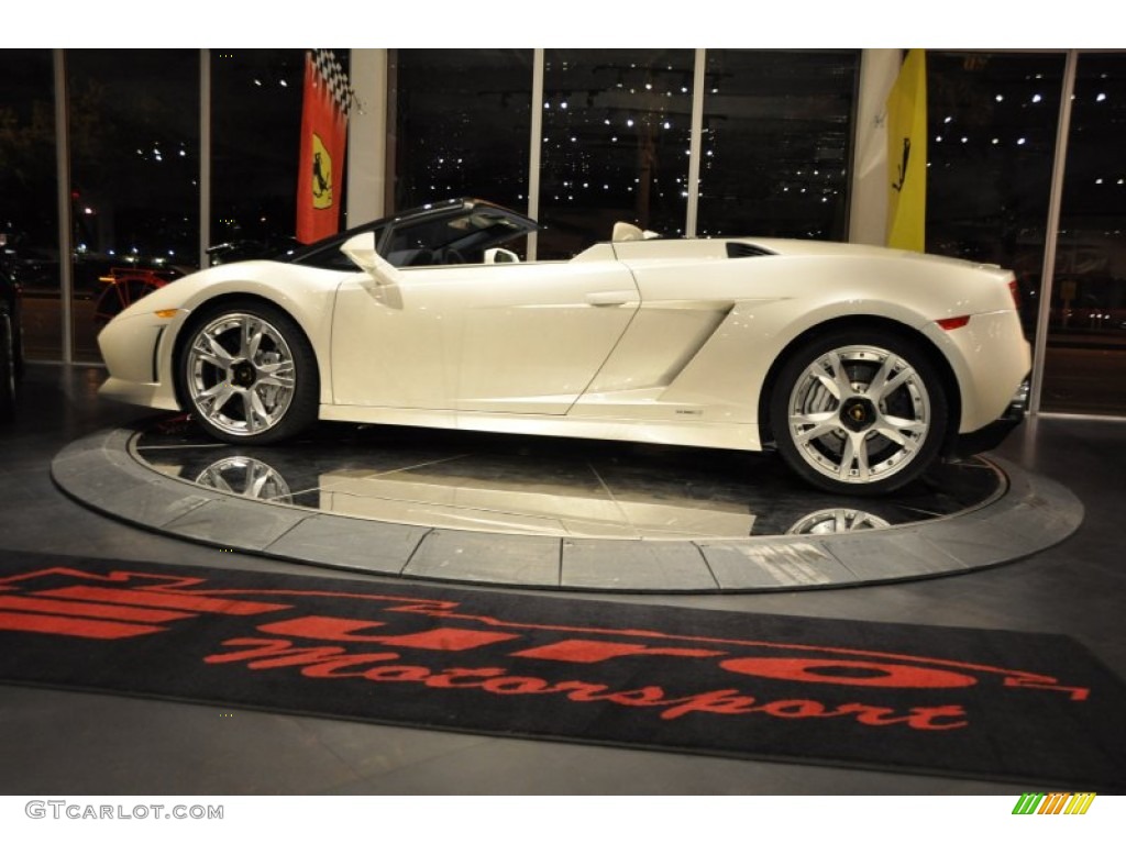2010 Gallardo LP560-4 Spyder - Bianco Monocerus / Blu Scylla photo #32