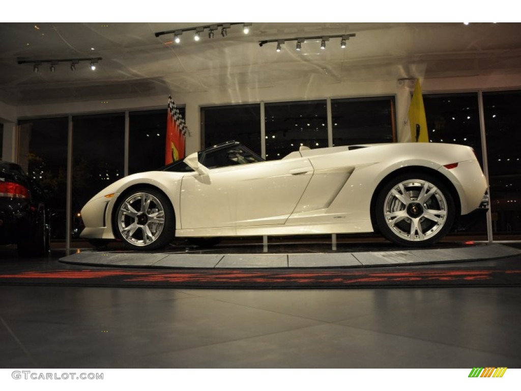 2010 Gallardo LP560-4 Spyder - Bianco Monocerus / Blu Scylla photo #34