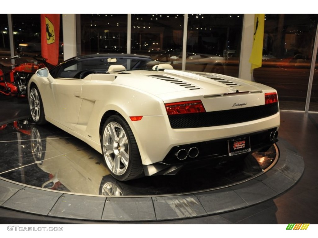 2010 Gallardo LP560-4 Spyder - Bianco Monocerus / Blu Scylla photo #36
