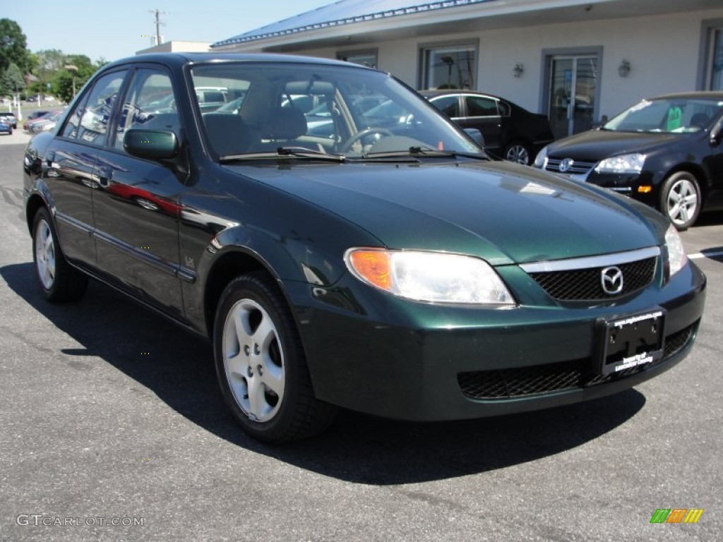 2001 Protege LX - Emerald Green Mica / Beige photo #1