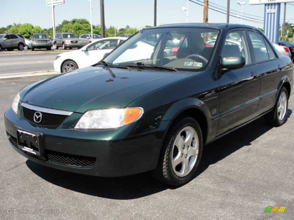 2001 Protege LX - Emerald Green Mica / Beige photo #3