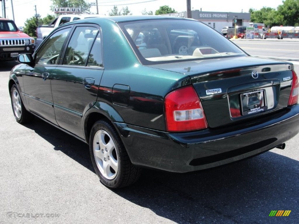2001 Protege LX - Emerald Green Mica / Beige photo #4