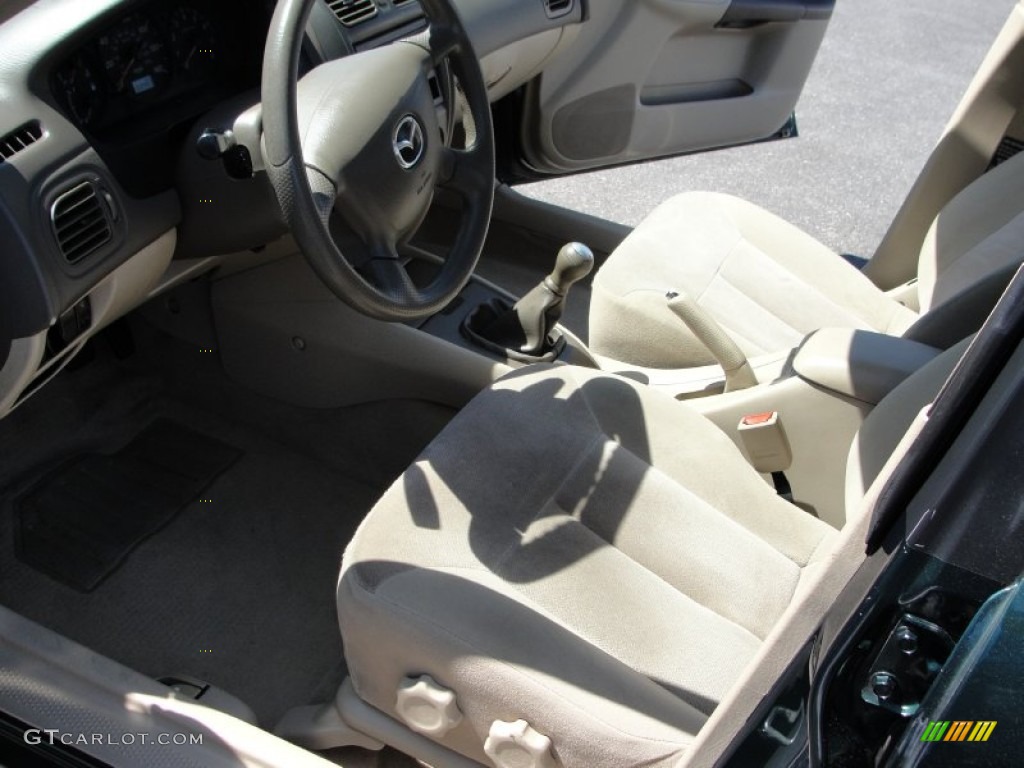 2001 Protege LX - Emerald Green Mica / Beige photo #7