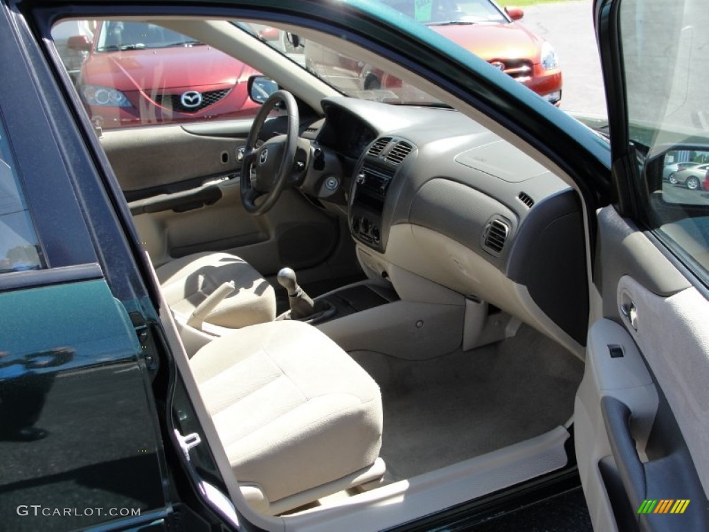 2001 Protege LX - Emerald Green Mica / Beige photo #10