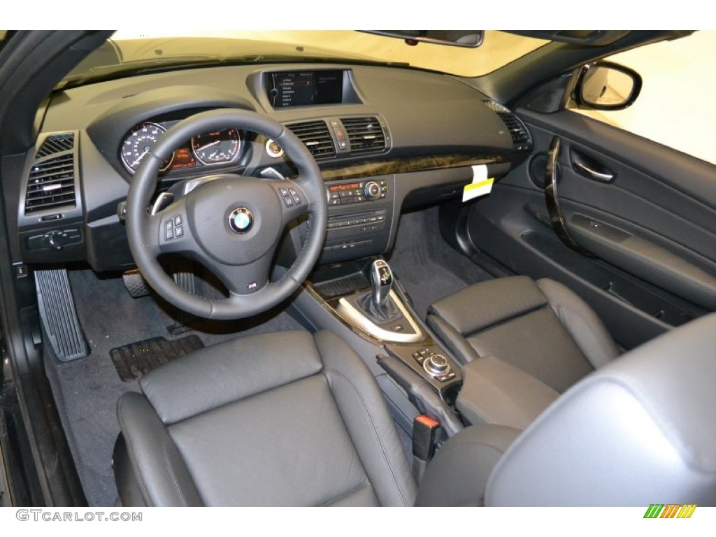 Black Interior 2011 BMW 1 Series 135i Convertible Photo #50057998