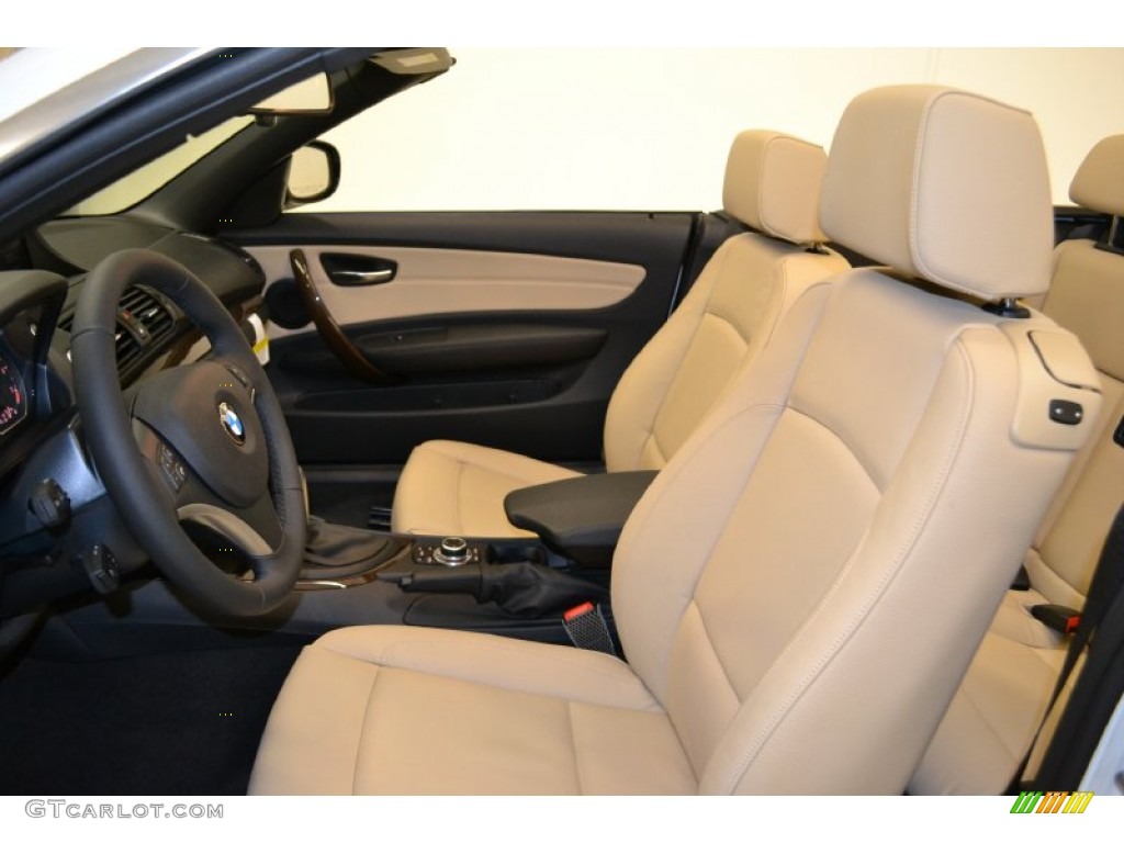 Savanna Beige Interior 2012 BMW 1 Series 128i Convertible Photo #50058661