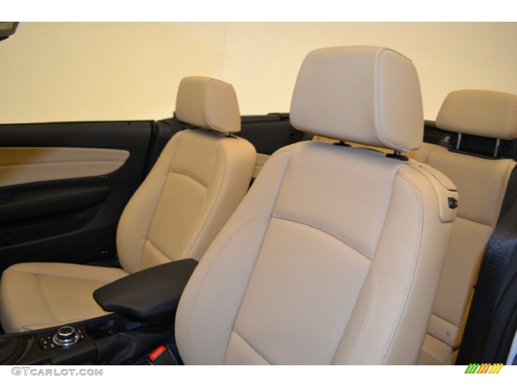 Savanna Beige Interior 2012 BMW 1 Series 128i Convertible Photo #50058675