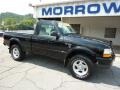 2000 Black Ford Ranger XLT Regular Cab 4x4  photo #2