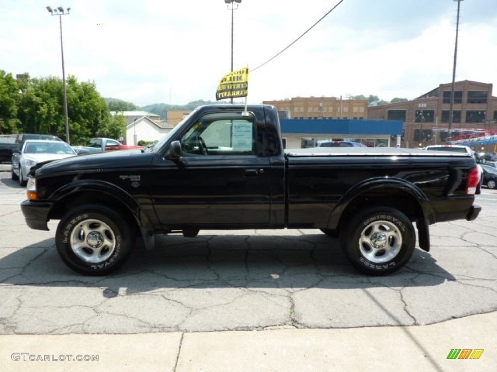 2000 Ranger XLT Regular Cab 4x4 - Black / Medium Graphite photo #6