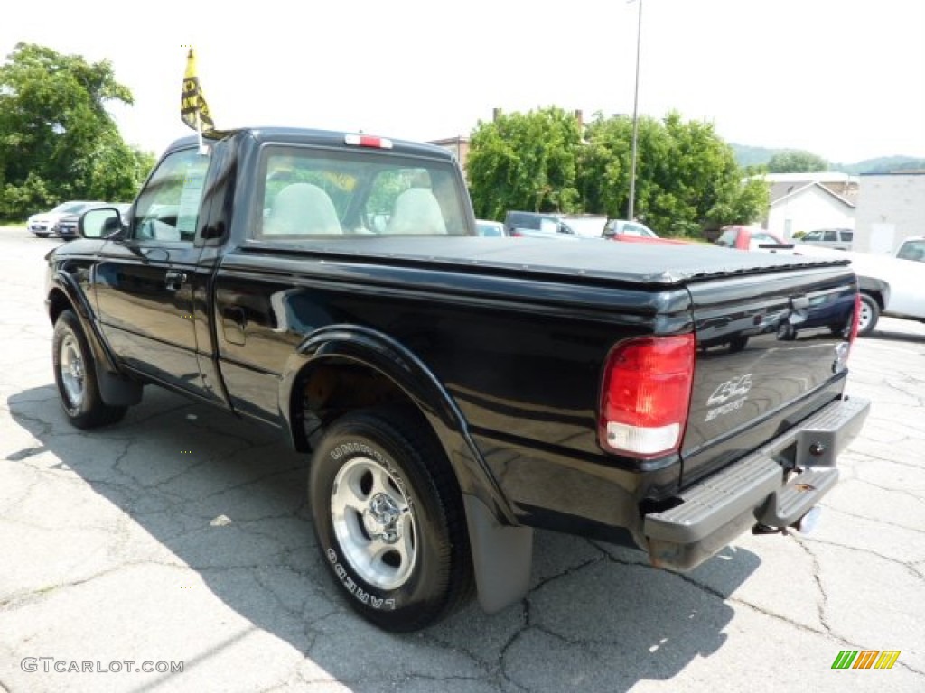 Black 2000 Ford Ranger XLT Regular Cab 4x4 Exterior Photo #50060779