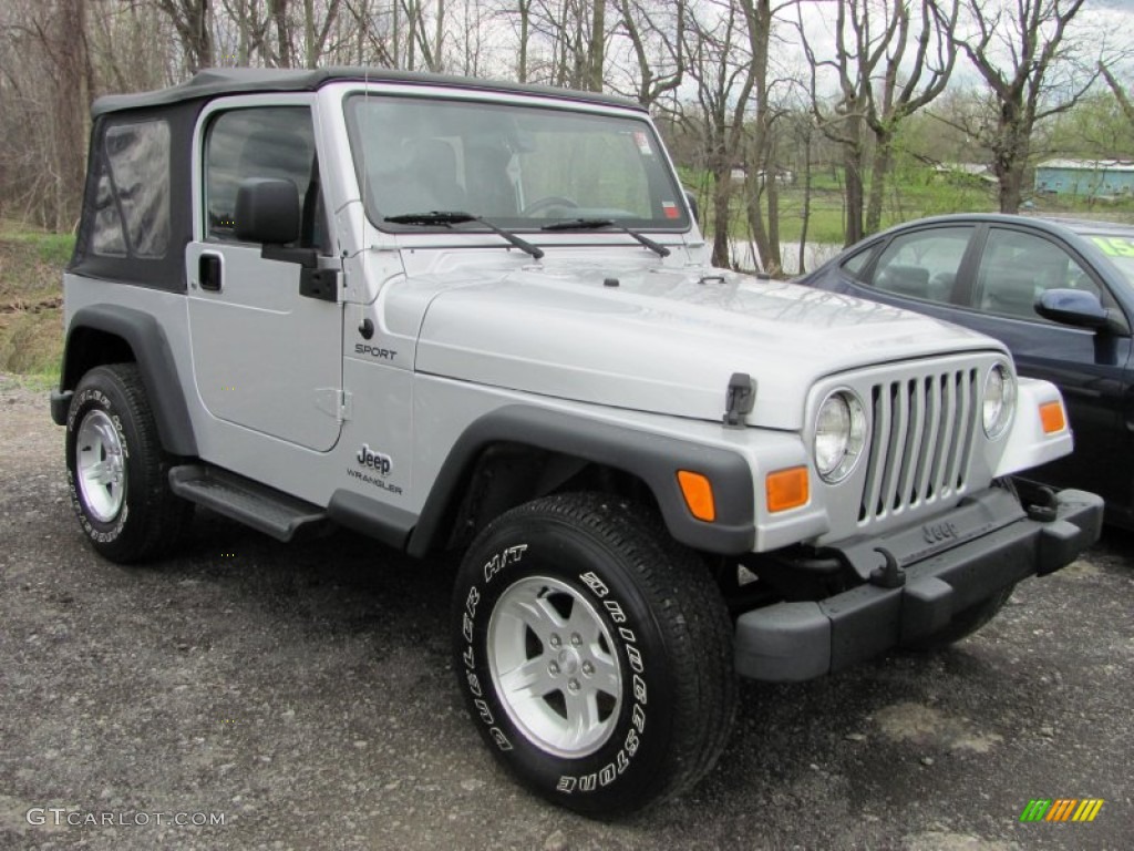 2006 Wrangler Sport 4x4 - Bright Silver Metallic / Dark Slate Gray photo #15