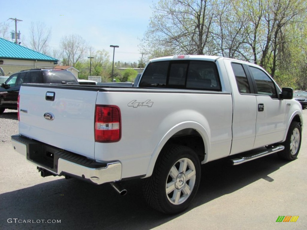 2006 F150 Lariat SuperCab 4x4 - Oxford White / Tan photo #2
