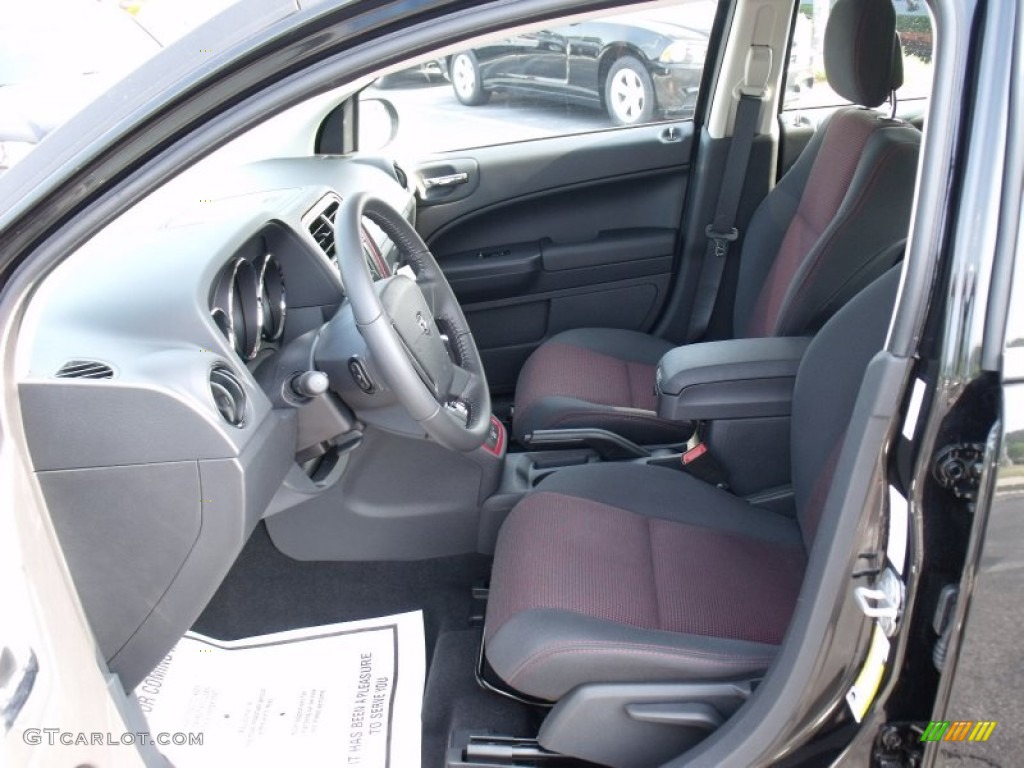 Dark Slate Gray/Red Interior 2011 Dodge Caliber Heat Photo #50065555