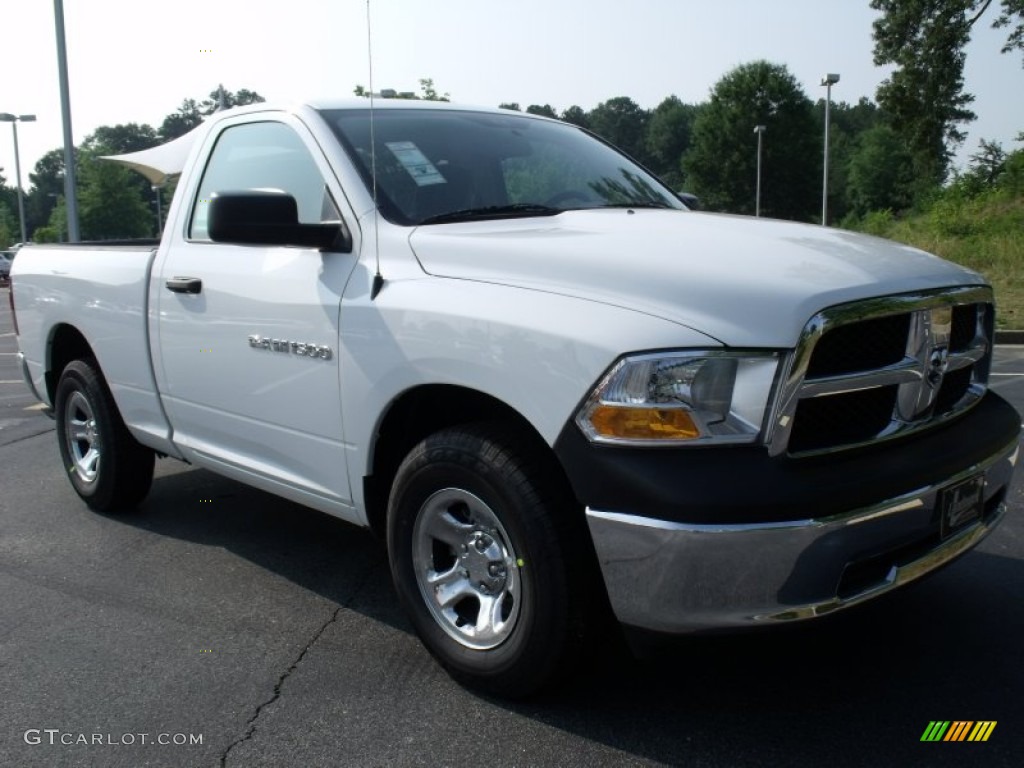 2011 Ram 1500 ST Regular Cab - Bright White / Dark Slate Gray/Medium Graystone photo #4