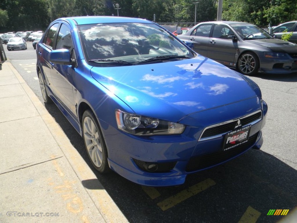 2010 Lancer Sportback GTS - Octane Blue Metallic / Black photo #4