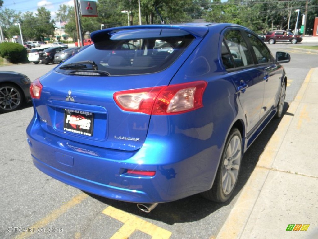 2010 Lancer Sportback GTS - Octane Blue Metallic / Black photo #8