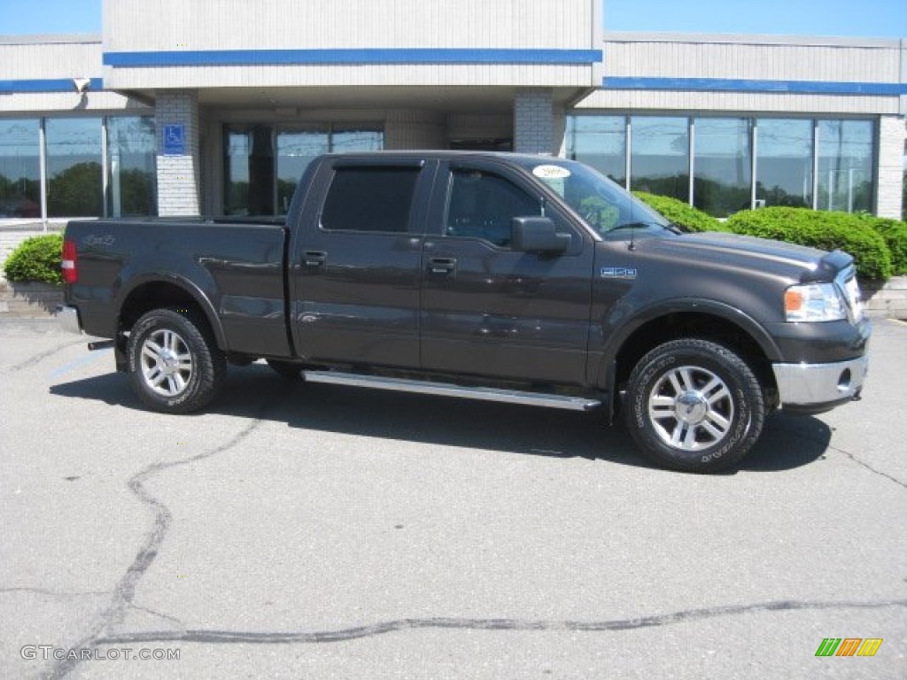 2006 F150 XLT SuperCrew 4x4 - Dark Stone Metallic / Black photo #6