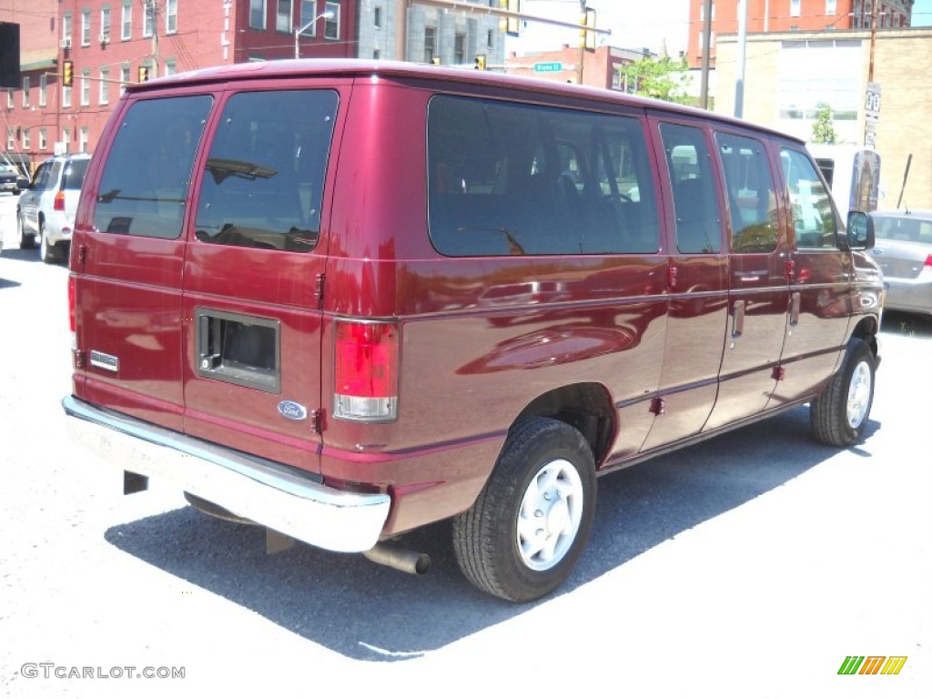 Dark Toreador Red Metallic 2007 Ford E Series Van E150 Passenger Exterior Photo #50070298