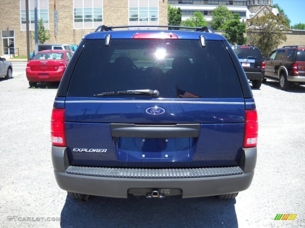 2004 Explorer XLS 4x4 - Dark Blue Pearl Metallic / Medium Parchment photo #3