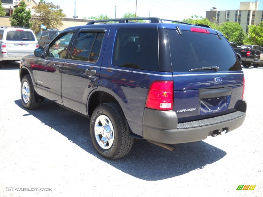 2004 Explorer XLS 4x4 - Dark Blue Pearl Metallic / Medium Parchment photo #4