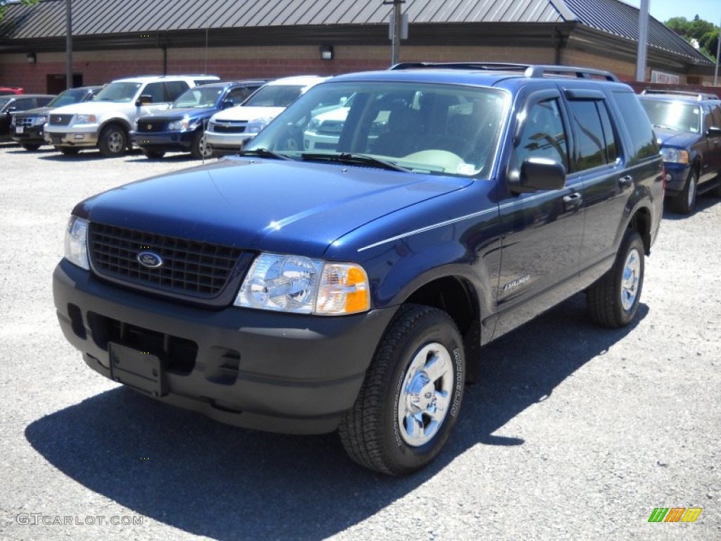2004 Explorer XLS 4x4 - Dark Blue Pearl Metallic / Medium Parchment photo #18
