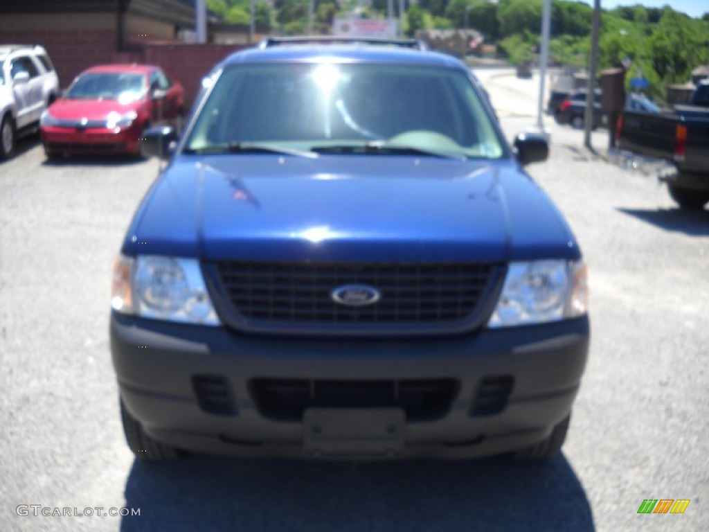 2004 Explorer XLS 4x4 - Dark Blue Pearl Metallic / Medium Parchment photo #19