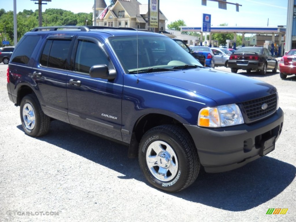 2004 Explorer XLS 4x4 - Dark Blue Pearl Metallic / Medium Parchment photo #20