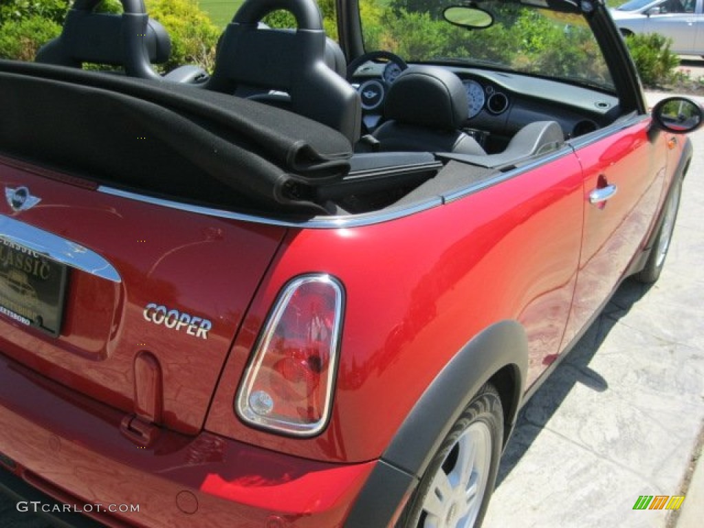 2008 Cooper Convertible - Chili Red / Panther Black photo #13