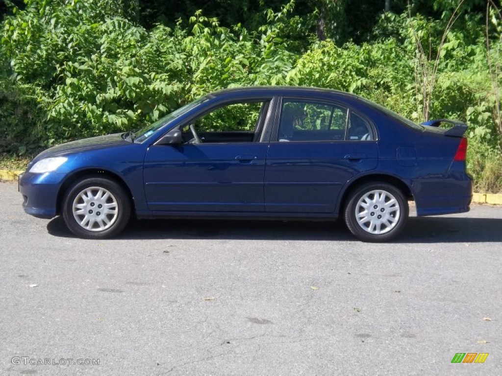 2004 Civic LX Sedan - Eternal Blue Pearl / Gray photo #2