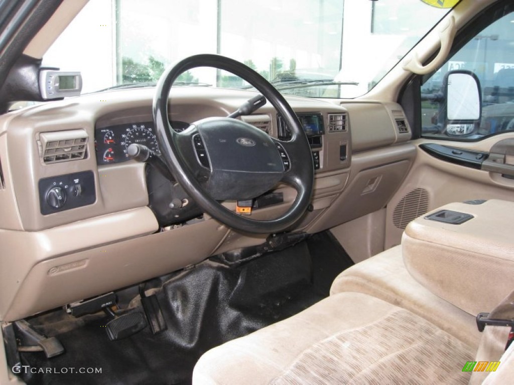 2000 F250 Super Duty XLT Crew Cab 4x4 - Harvest Gold Metallic / Medium Parchment photo #14