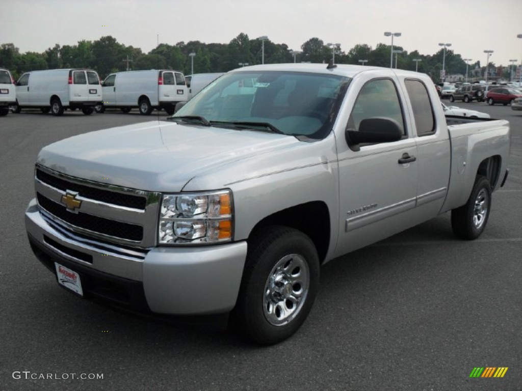 2011 Silverado 1500 LS Extended Cab - Sheer Silver Metallic / Dark Titanium photo #1