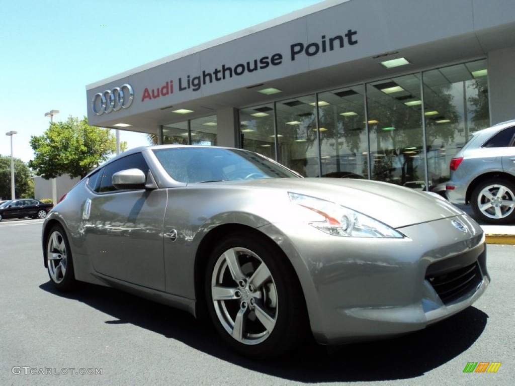 2009 370Z Touring Coupe - Platinum Graphite / Gray Leather photo #1