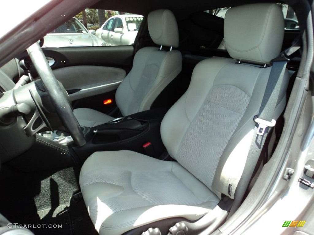 Gray Leather Interior 2009 Nissan 370Z Touring Coupe Photo #50073742