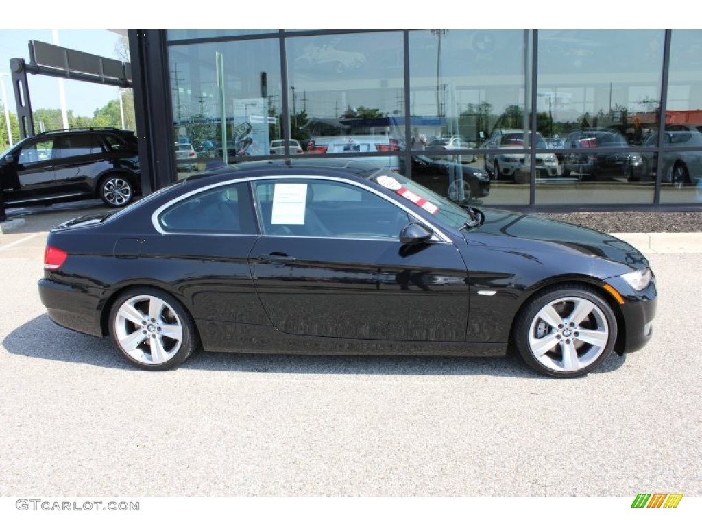 2007 3 Series 335i Coupe - Jet Black / Black Dakota Leather photo #4