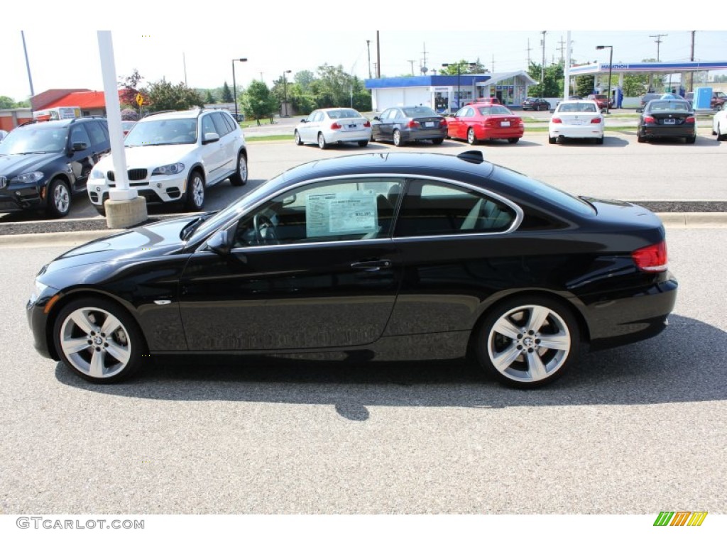 2007 3 Series 335i Coupe - Jet Black / Black Dakota Leather photo #8