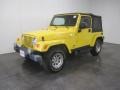 2004 Solar Yellow Jeep Wrangler X 4x4  photo #1