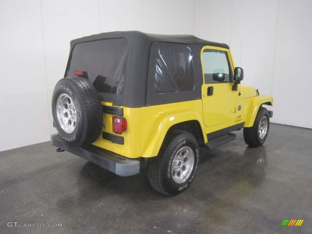 2004 Wrangler X 4x4 - Solar Yellow / Dark Slate Gray photo #9