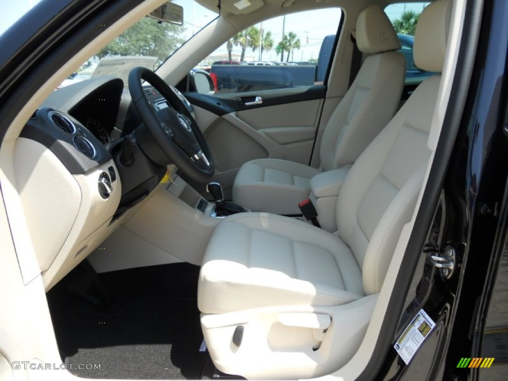 2011 Tiguan SE - Deep Black Metallic / Sandstone photo #11