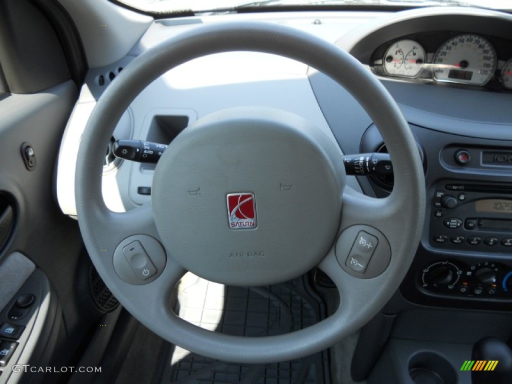 2003 Saturn ION 3 Sedan Gray Steering Wheel Photo #50078557