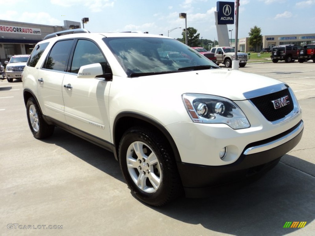 2007 Acadia SLT - White Diamond Metallic / Titanium photo #2