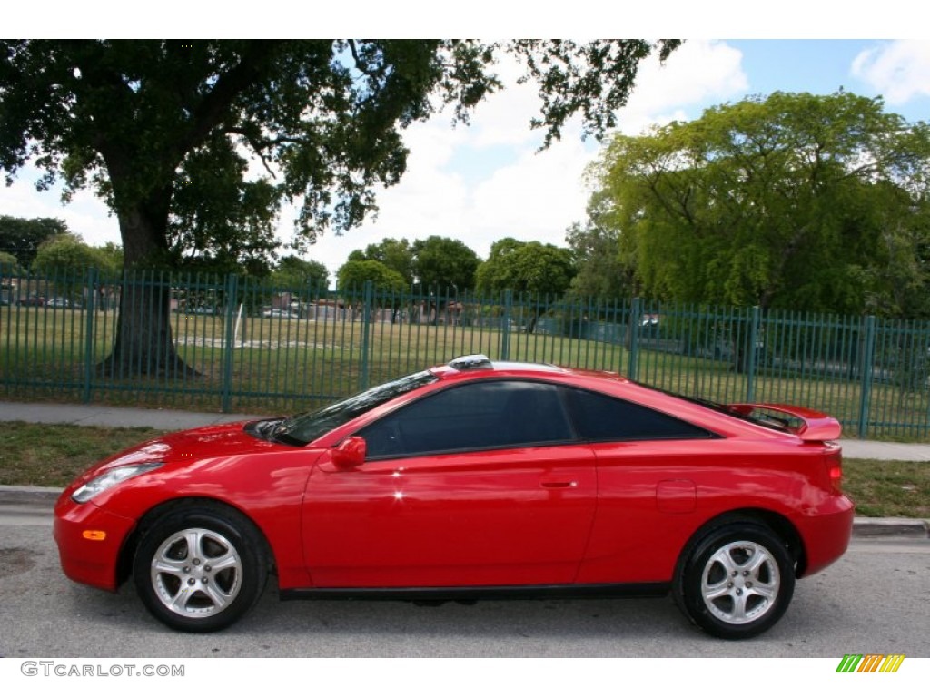 2002 Celica GT - Absolutely Red / Black/Silver photo #2