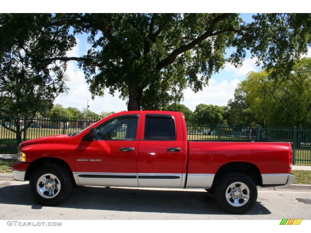 2004 Ram 1500 SLT Quad Cab 4x4 - Flame Red / Dark Slate Gray photo #3