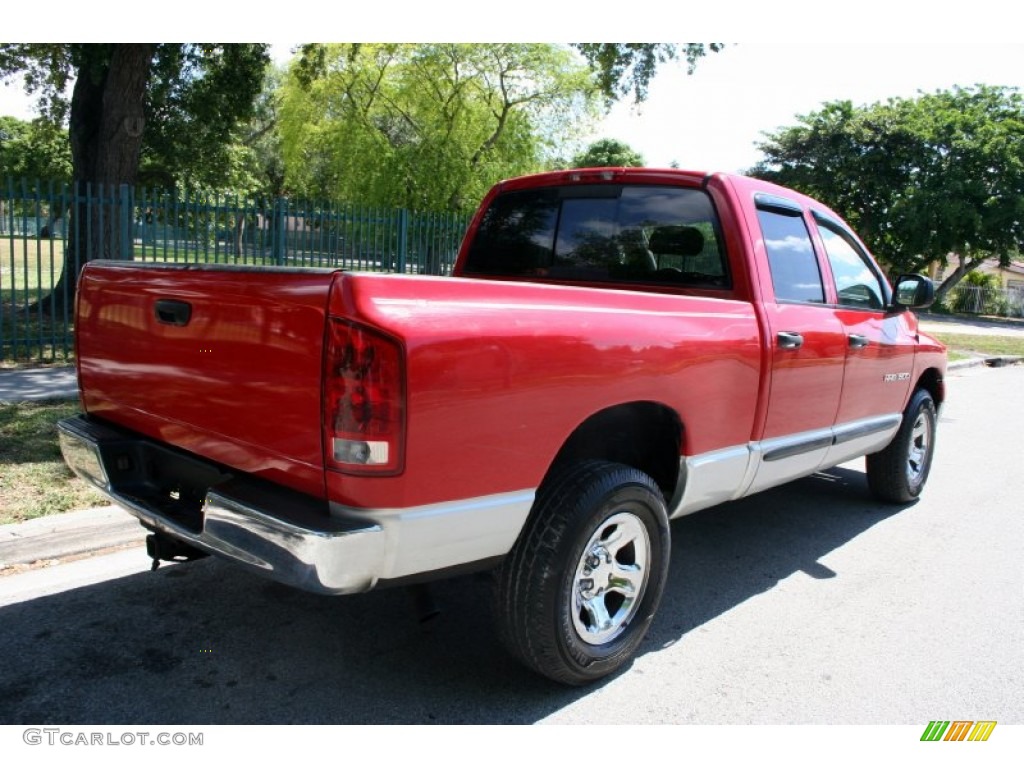 2004 Ram 1500 SLT Quad Cab 4x4 - Flame Red / Dark Slate Gray photo #8